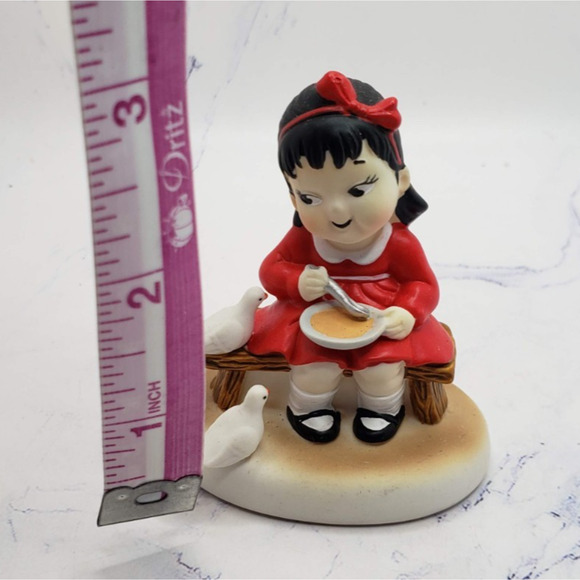 Campbells Soup Kids Figurine Little Girl in Red Dress with Two Turtle Doves - Picture 5 of 6